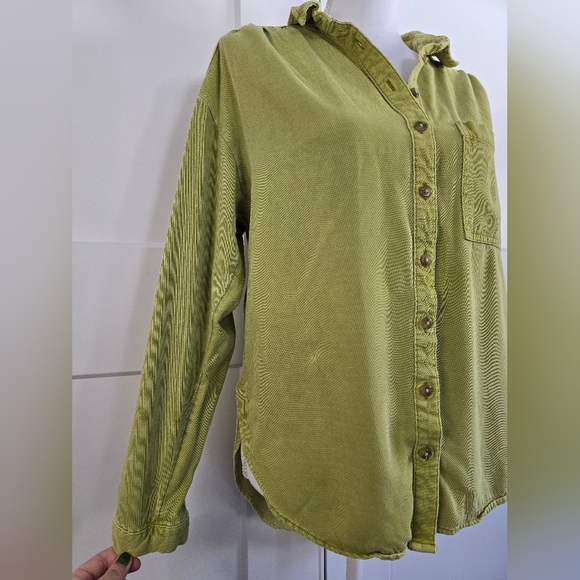 Pilcro Anthropology Green Button Down Shirt - Picture 9 of 12